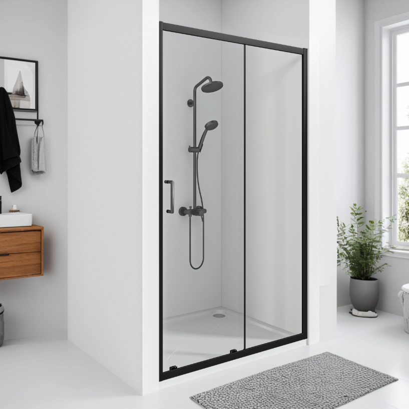 BAS Cube WTW-150-C-B душевая дверь в нишу 1500х1900 Черный КУ00030