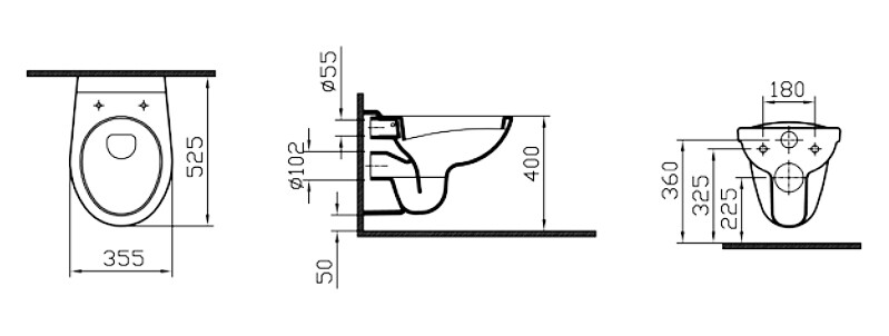 VitrA Normus 6855B003-0101 унитаз подвесной