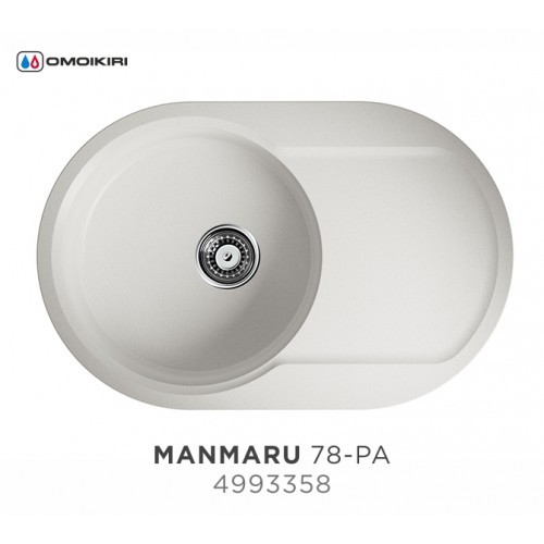 Omoikiri Manmaru 78-PA 4993358 кухонная мойка аrtgranit пастила 78х51 см