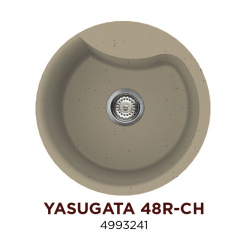 Omoikiri Yasugata 48R-СH 4993241 кухонная мойка тetogranit шампань 48,5х48.5 см