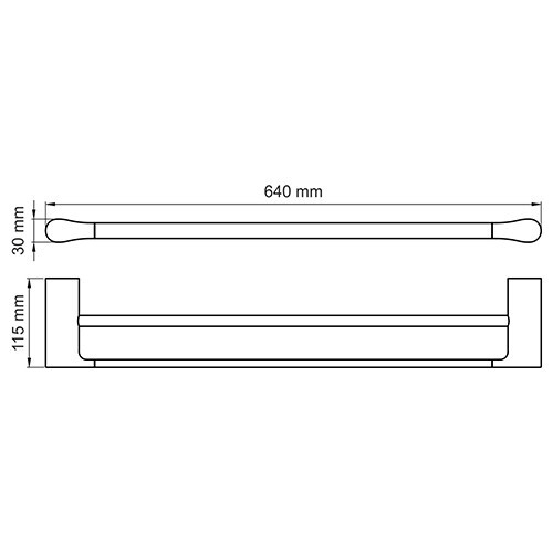 WasserKRAFT Glan K-5140 полотенцедержатель черный