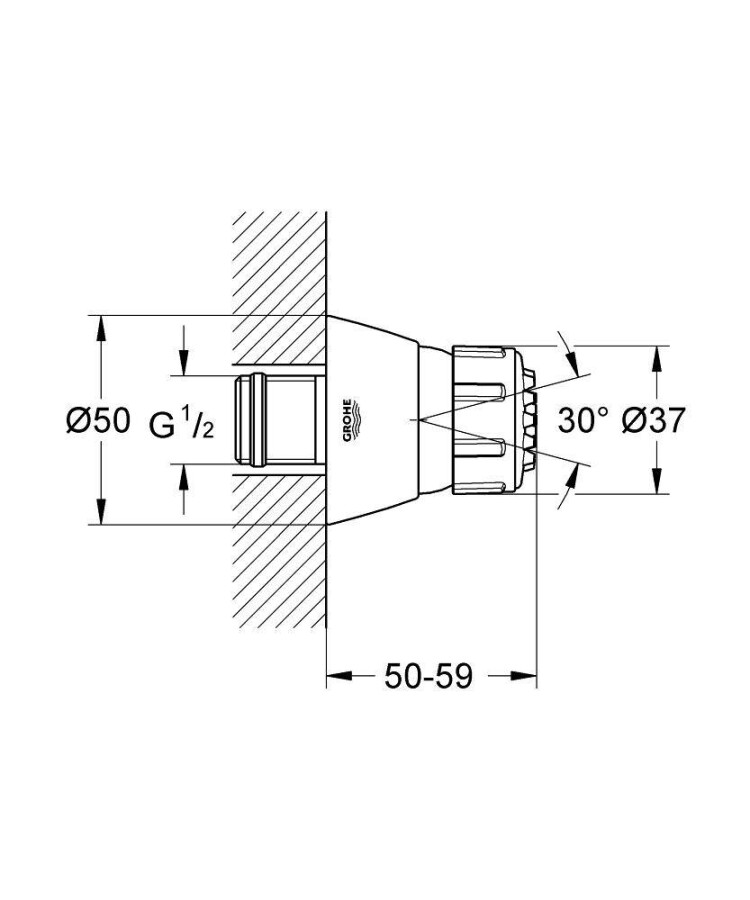 Grohe Relexa Plus 28286000 боковой душ