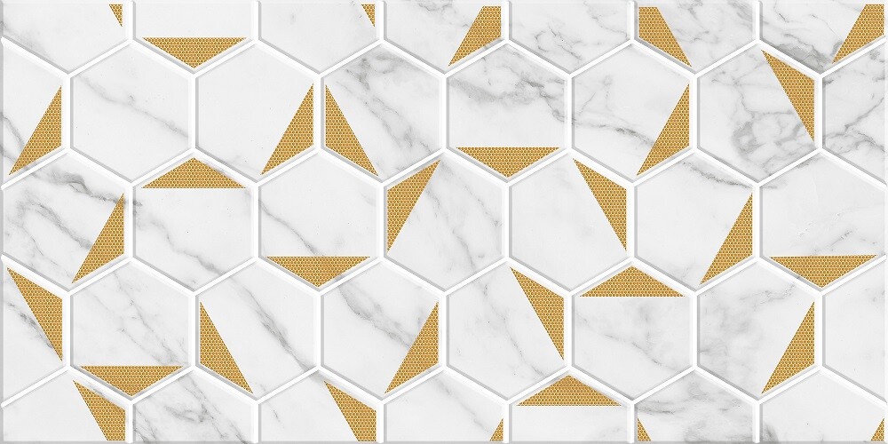 Плитка керамическая Березакерамика Декор Marble Gold белый 30х60
