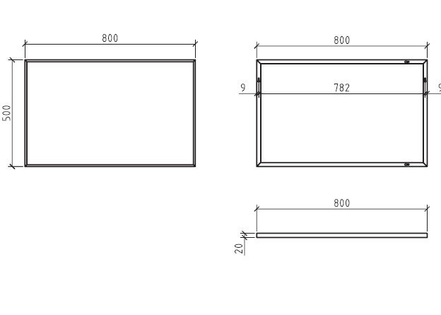 Зеркальное полотно BelBagno 80*50 SPC-800