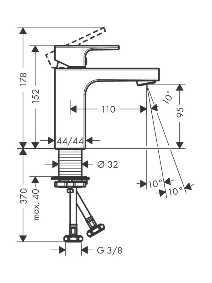 Hansgrohe Vernis Shape 71569000 смеситель для раковины хром