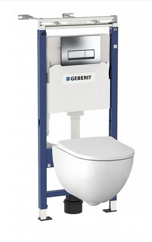 Geberit Duofix инсталляция для унитаза 458.125.21.1 с унитазом 500.600.01.2