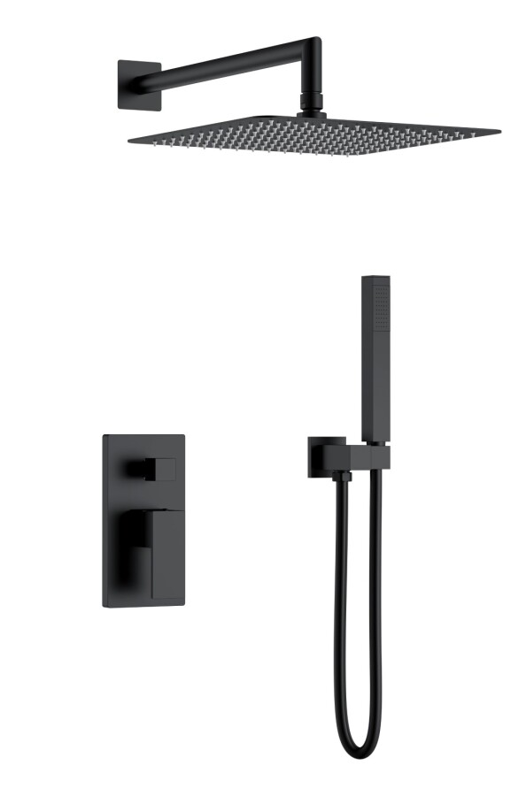 Душевая система без излива Boheme Qubic Matt Black 474-3-B