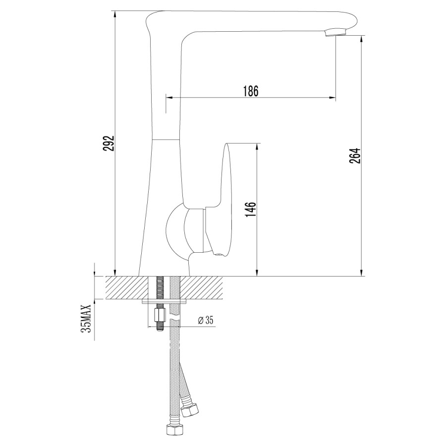 Lemark LM4405C Status смеситель для кухни хром