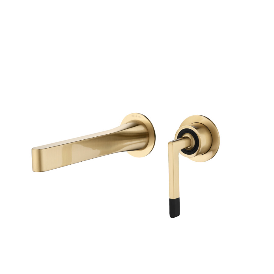 Смеситель для раковины из стены 2х-позиционный Boheme Duo Matt Gold 165-MG