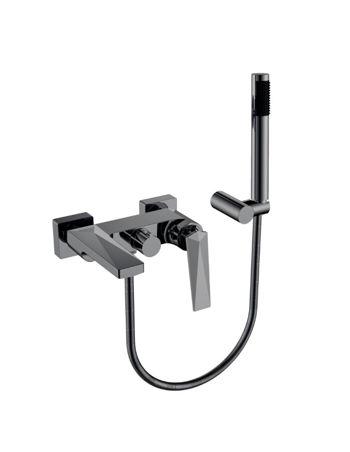 Смеситель для ванны с душевым гарнитуром Boheme Venturo Shine Gun Metall 373-SGM
