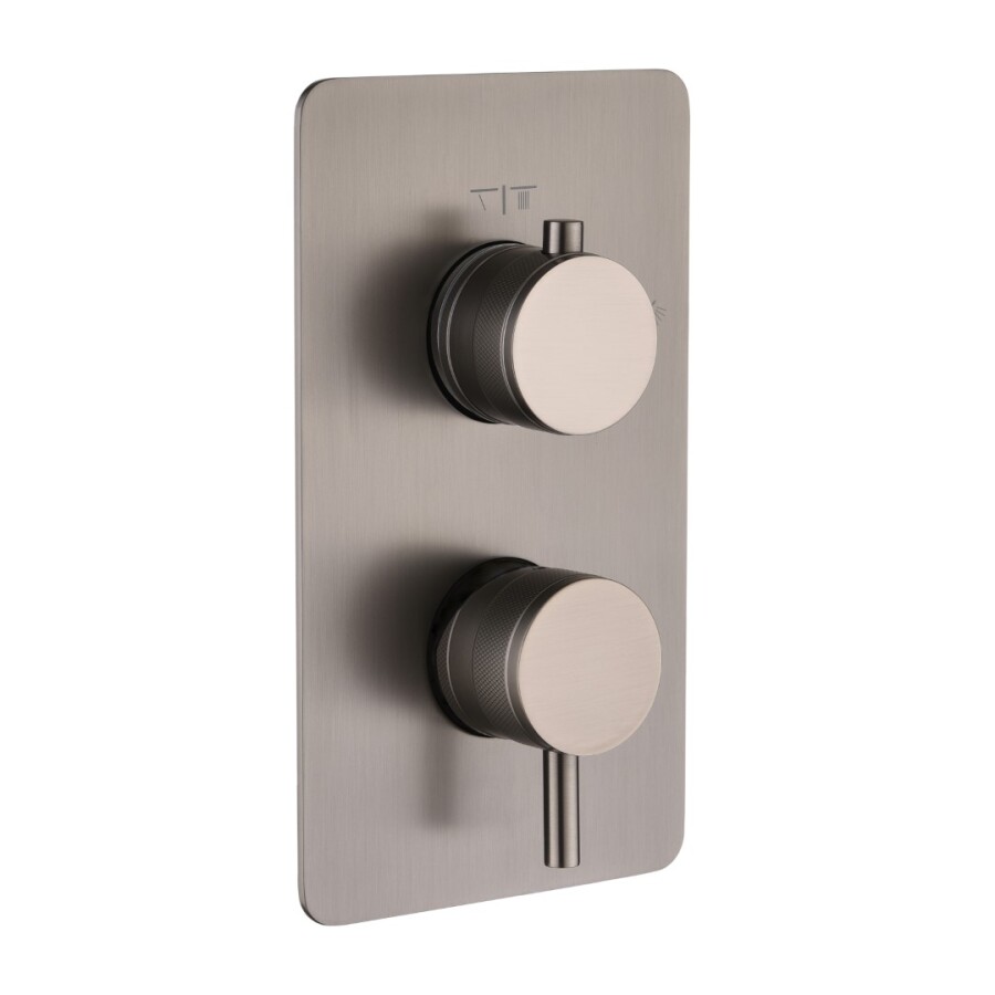 Смеситель встраиваемый 2-х проходной Boheme Cell Gun Metal 135-2-GM