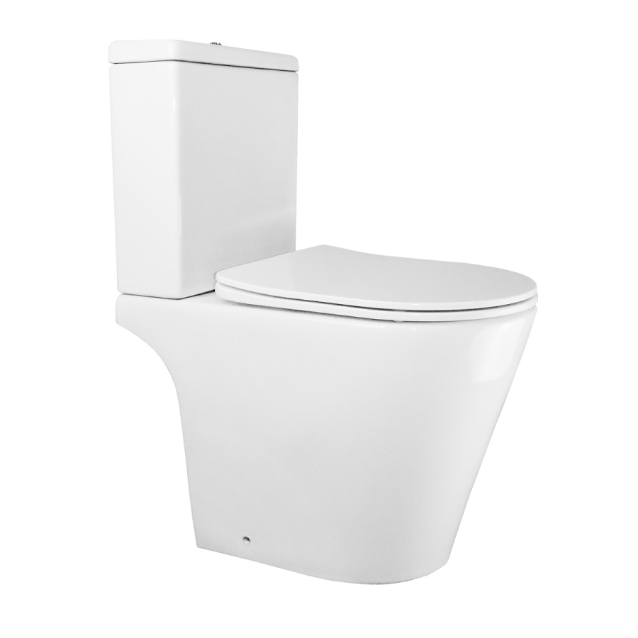 Azario Flin унитаз напольный безободковый с сиденьем микролифт AZ-1363C