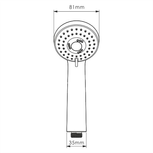 WasserKRAFT A120 ручной душ хром