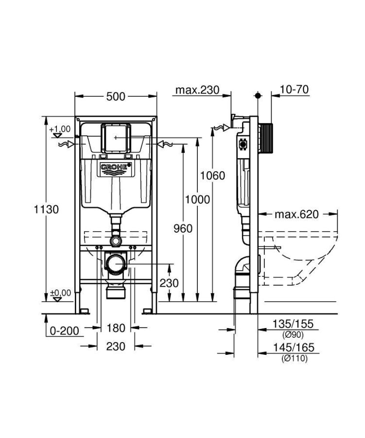 Grohe Rapid SL 38536001 инсталляция для унитаза