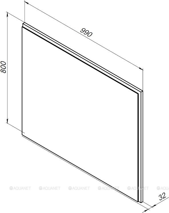 Зеркальное полотно Aquanet Nova Lite 100*80 дуб рустикальный 00249519