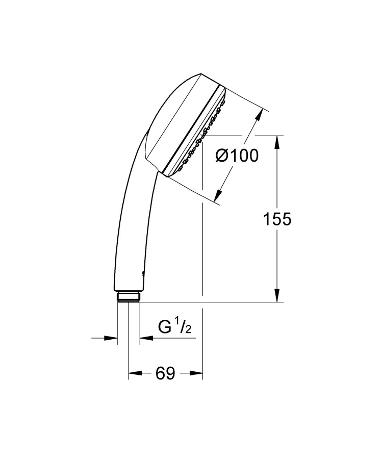 Grohe New Tempesta Cosmopolitan 100 26082002 ручной душ