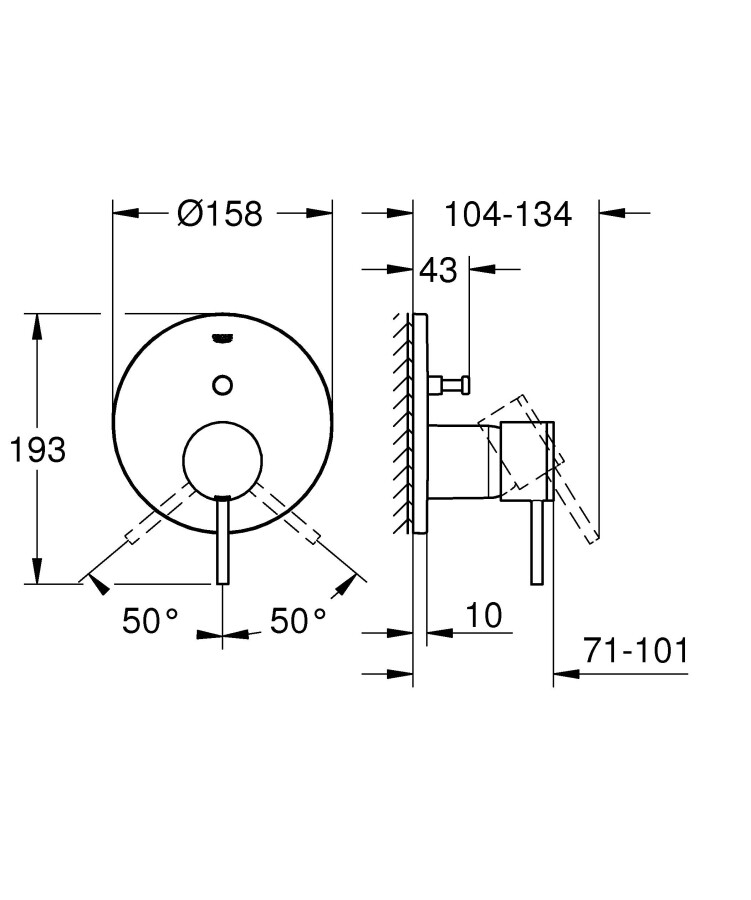 Grohe Atrio New 24066003 смеситель скрытого монтажа хром