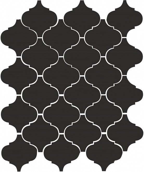 65001 Арабески глянцевый черный 26*30 керамическая плитка
