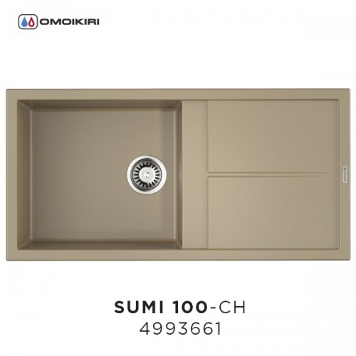 Omoikiri Sumi 100-СH 4993661 кухонная мойка тetogranit шампань 100х50 см