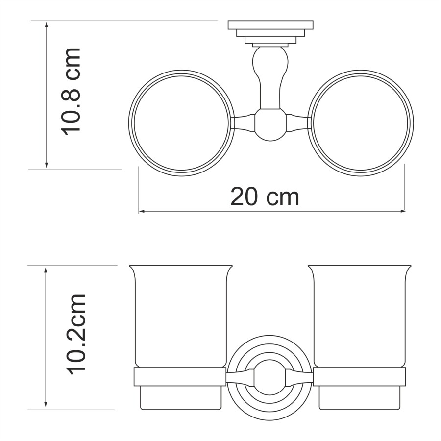 WasserKRAFT Ammer K-7028D стакан для зубных щеток хром