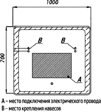 Зеркальное полотно Акватон Соул 100*70 1A252802SU010