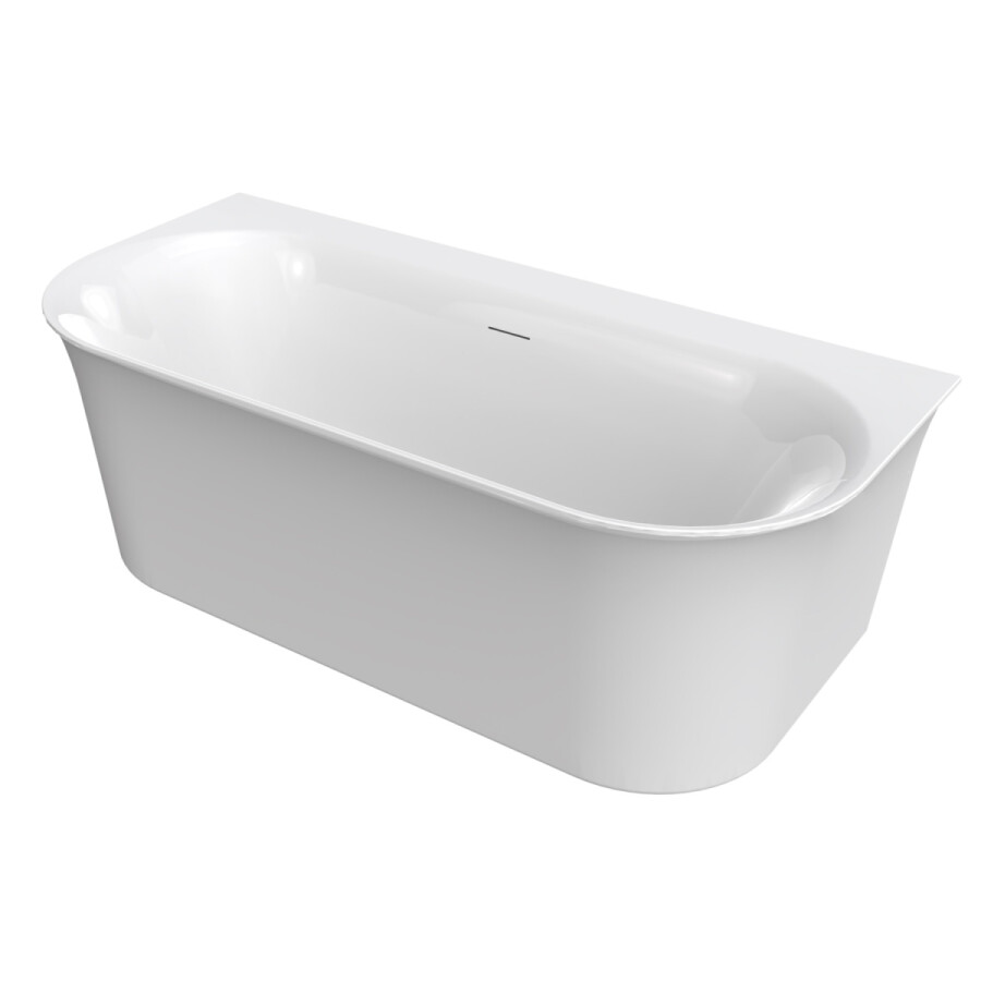 Ванна акриловая Azario Alba 1500x800x600 отдельностоящая/пристенная, в комплекте с сифоном и металлической рамой AZ-8695-1.5