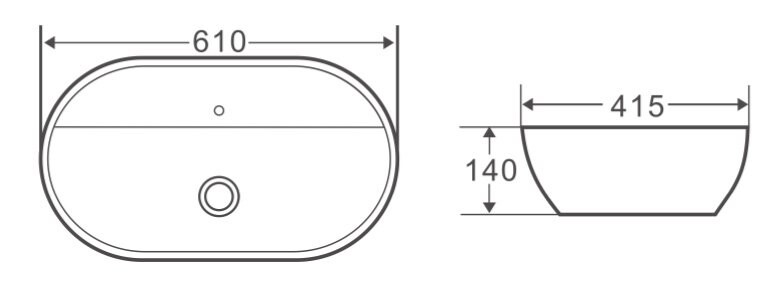 BelBagno BB1346 раковина накладная 61 см белая