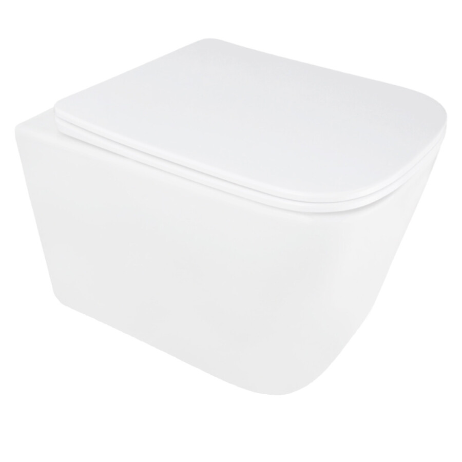 Унитаз подвесной Azario AIRA 340х485х365 безободковый, система смыва "Скрытое Торнадо", с быстросъемным сиденьем "Микролифт" AZ-5171T-WHT