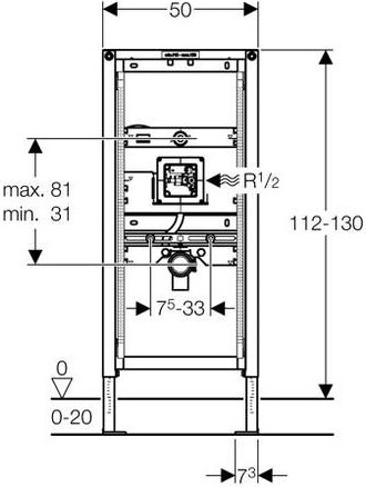 Geberit Duofix 111.689.00.1 инсталляция для писсуара