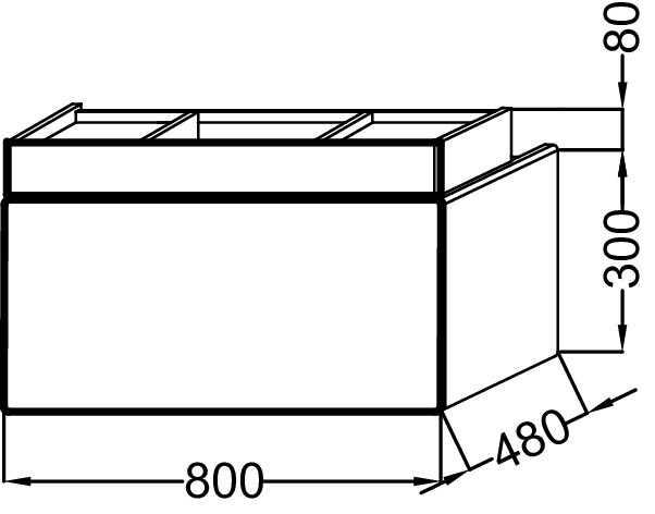 Jacob Delafon Terrace EB1186-274 80 см тумба с раковиной подвесная