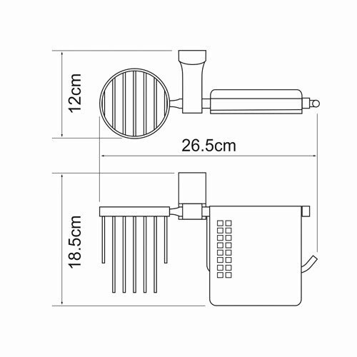 WasserKRAFT Exter K-5259 держатель для туалетной бумаги бронза