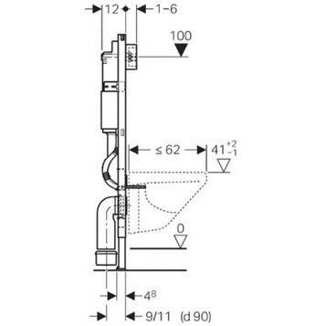 Geberit Duofix Icon 458.125.21.1-20406 унитаз подвесной + инсталляция