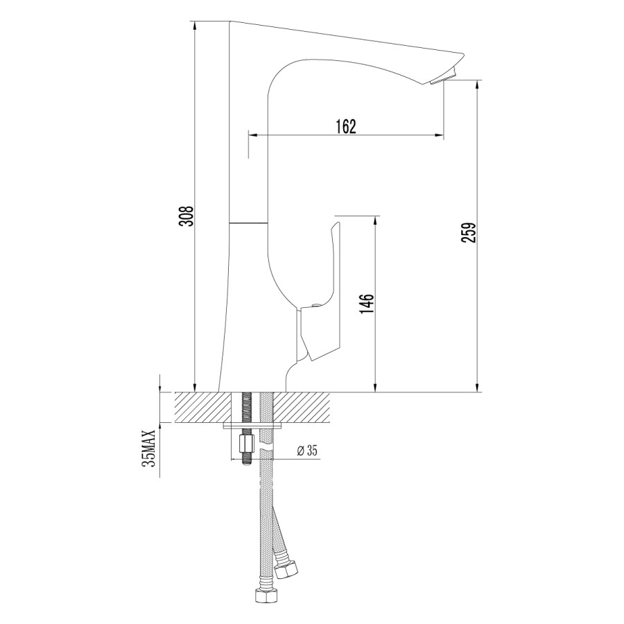 Lemark LM4505C Unit смеситель для кухни хром