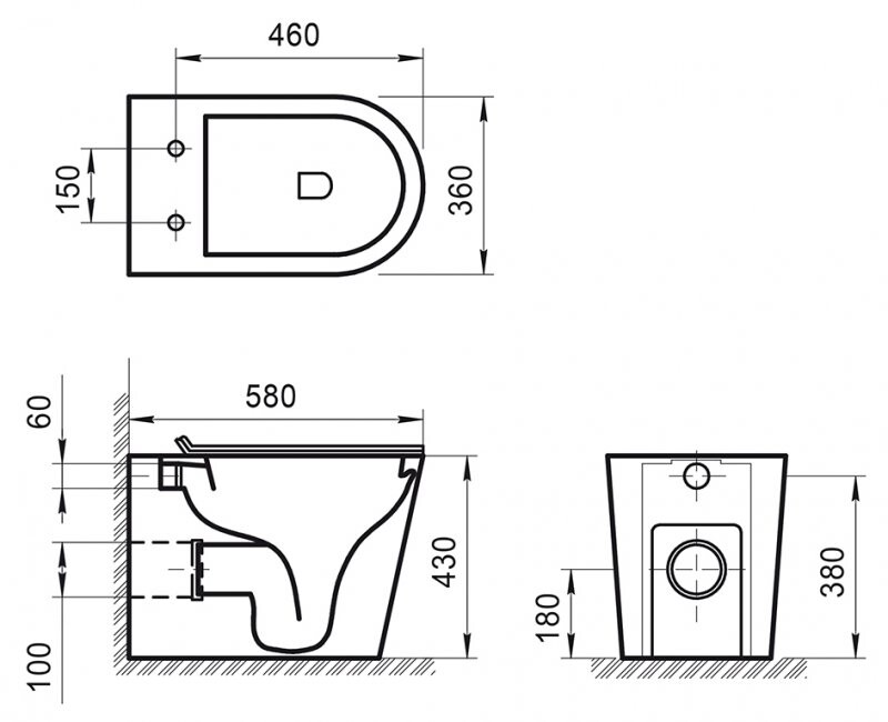 BELBAGNO FLAY-R BB1003CBR унитаз напольный