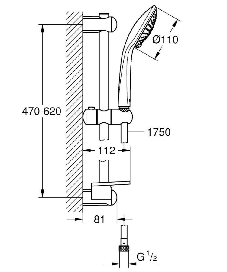 Grohe Euphoria 110 Champagne 27232001 душевой гарнитур