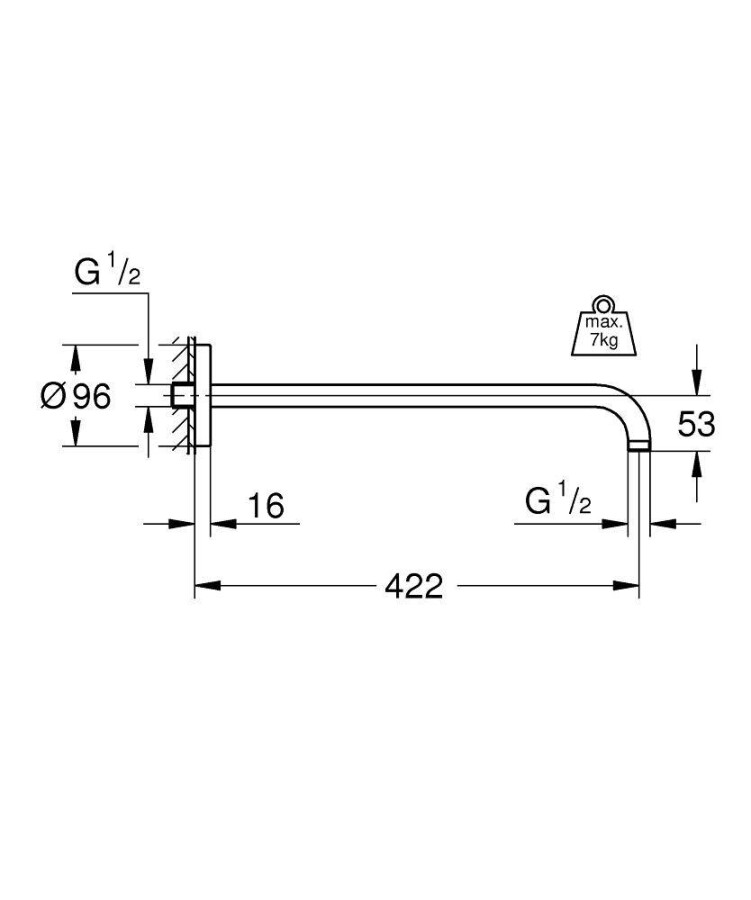 Grohe Rainshower 26146LS0 душевой кронштейн белая луна