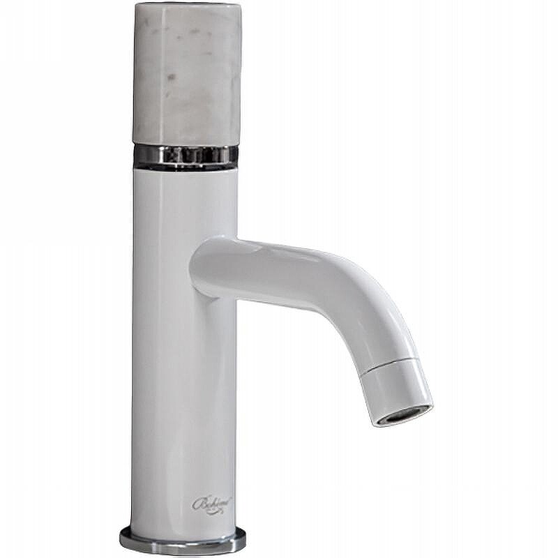 Смеситель для раковины Boheme Stick Белый ручка Белый Мрамор 121-W-MR-WHITE