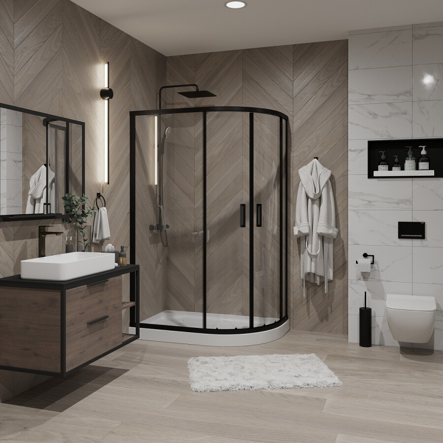 Душевой уголок 120x80 Niagara NG 6821-08 68210811BLACK
