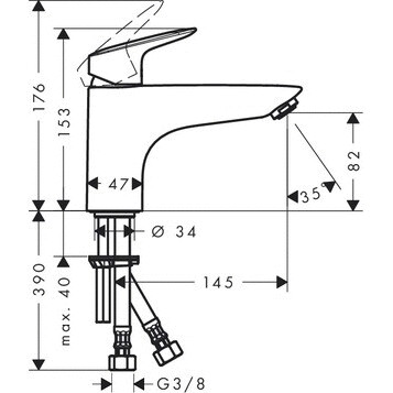 Hansgrohe Logis Monotrou 71311000 смеситель для раковины хром