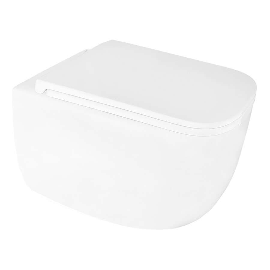 Унитаз подвесной Azario FOTE 340х480х350 безободковый, слив "Скрытое Торнадо", с быстросъемным сиденьем микролифт AZ-116-UQ3