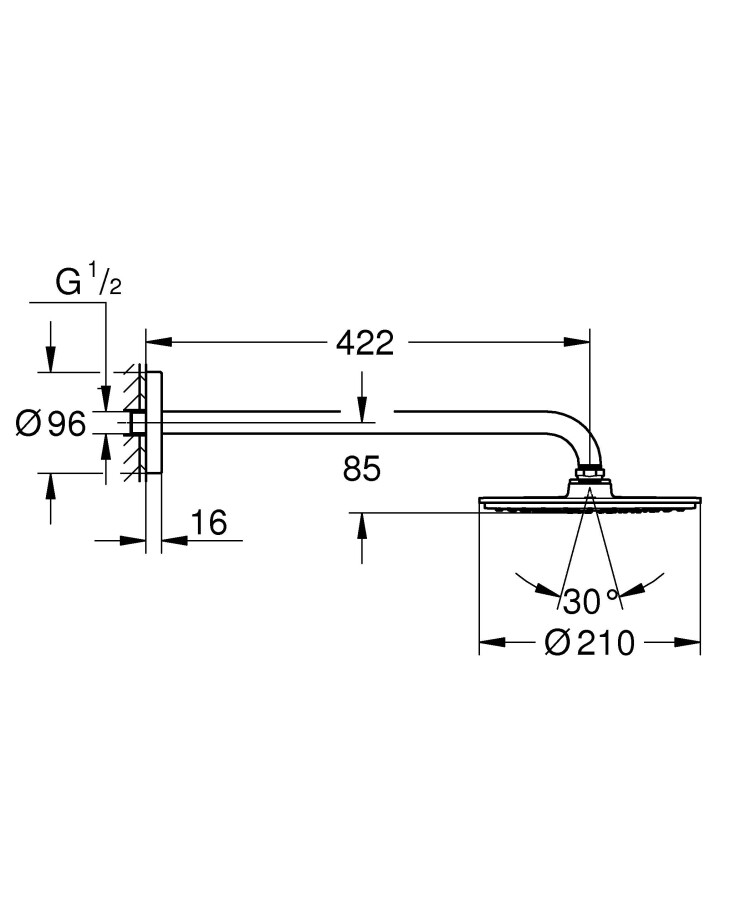 Grohe Rainshower Cosmopolitan 26171000 верхний душ