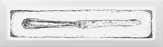 Kerama Marazzi Гамма 8х28 см декор настенный Knife чёрный NTB259001