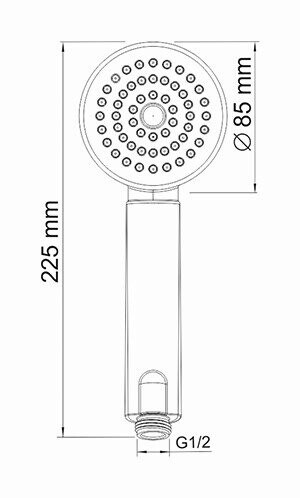 WasserKRAFT A034 ручной душ хром