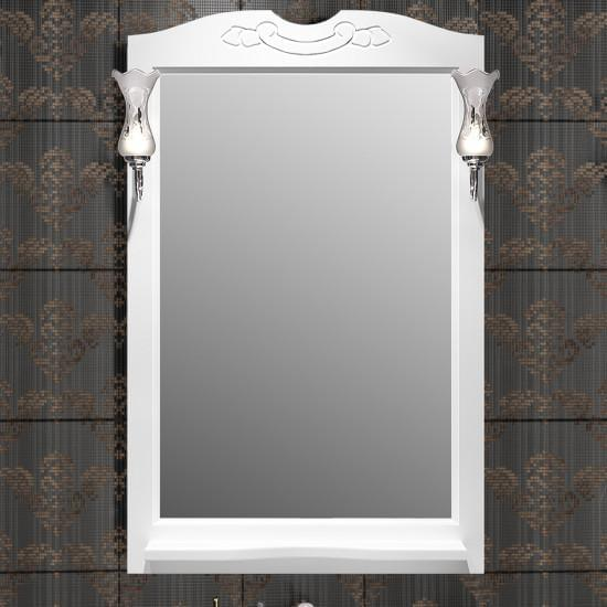 Opadiris Клио зеркало со светильниками 70 см белый матовый 002292