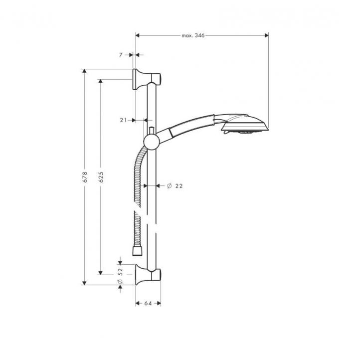 Душевой набор Hansgrohe Raindance Classic 100 AIR3jet 27843000