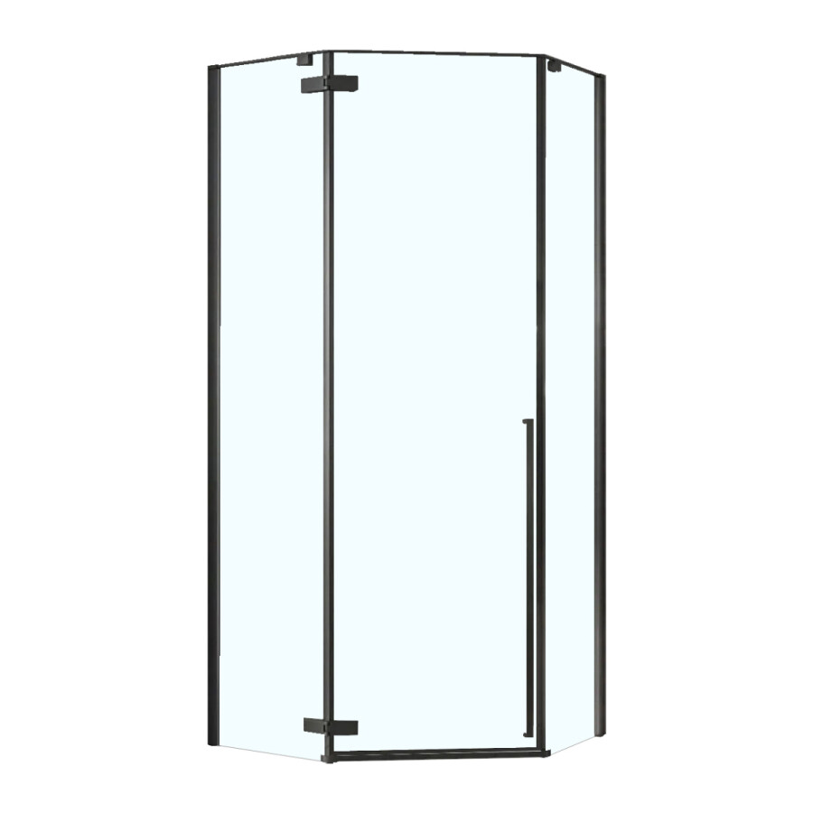 Душевое ограждение Loranto NEO 100x100x195 прозрачное стекло 8 мм профиль черный CS-22107-100B