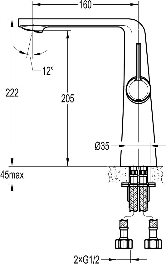 Cezares Globo-F-LC-01-W0 смеситель для раковины хром