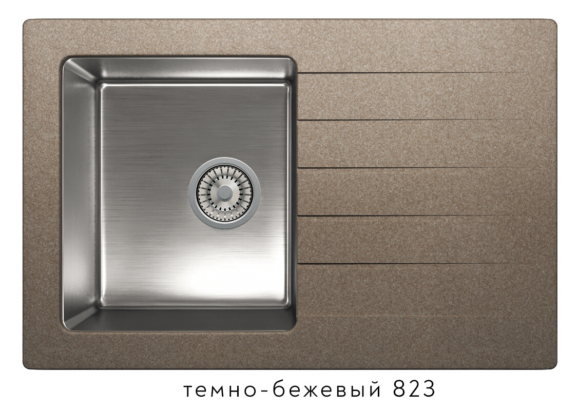 Tolero Twist TTS-760 76 50 см мойка для кухни темно-бежевый