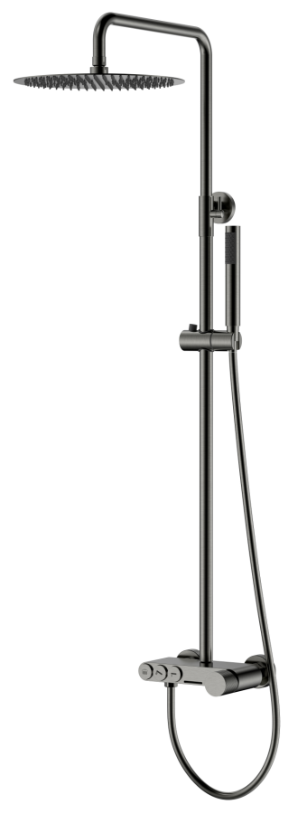 Душевая система с изливом Boheme Stick ручка Touch Gun Metal 128-GM.2