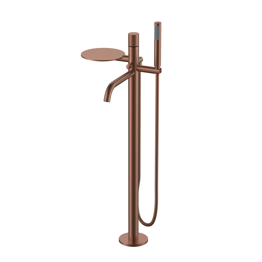 Смеситель для ванны напольный Boheme Stick ручка Touch Brushed Bronze 129-BRB.2
